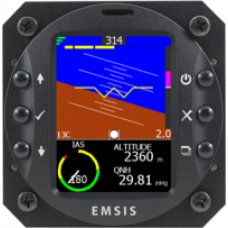 Kanardia 80mm EMSIS Primary Flight Display (AHRS, IAS, Vario, GP, OAT) with Cables